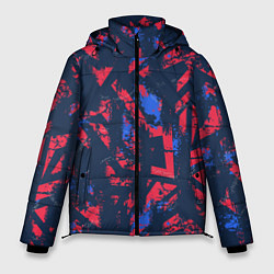 Куртка зимняя мужская Спортивный абстрактный фон, цвет: 3D-черный
