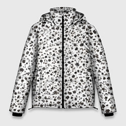 Куртка зимняя мужская Маленькие цветочки паттерн, цвет: 3D-светло-серый