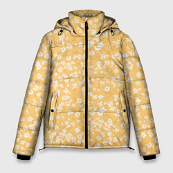 Куртка зимняя мужская Сакура паттерн, цвет: 3D-светло-серый