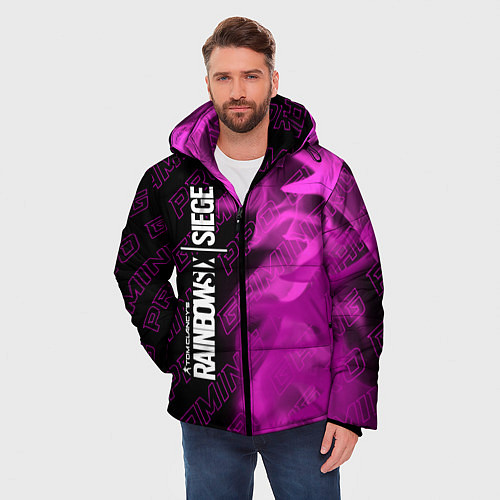 Мужская зимняя куртка Rainbow Six pro gaming: по-вертикали / 3D-Черный – фото 3