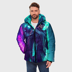 Куртка зимняя мужская Киберлюди, цвет: 3D-черный — фото 2