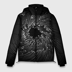 Мужская зимняя куртка Абстракция черная дыра