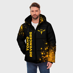 Куртка зимняя мужская Tokyo Revengers - gold gradient: надпись, символ, цвет: 3D-черный — фото 2