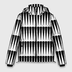 Мужская зимняя куртка Объемная полосатая геометрия