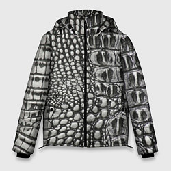 Куртка зимняя мужская Кожа крокодила - текстура, цвет: 3D-светло-серый