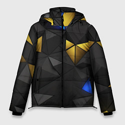 Мужская зимняя куртка Black yellow geometry