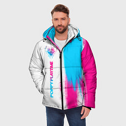 Куртка зимняя мужская Poppy Playtime neon gradient style: по-вертикали, цвет: 3D-черный — фото 2