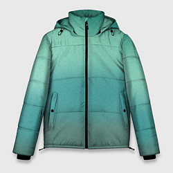 Куртка зимняя мужская Бирюзовый фон градиент, цвет: 3D-черный