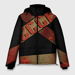 Куртка зимняя мужская СССР полосы градиент, цвет: 3D-черный