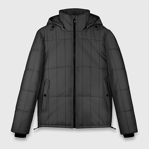 Мужская зимняя куртка Насыщенный серый полосатый / 3D-Светло-серый – фото 1