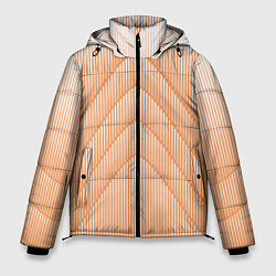 Мужская зимняя куртка Полосатый оранжевый градиент