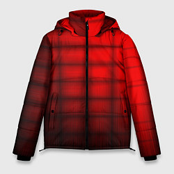 Куртка зимняя мужская Просто красно-черная клетка, цвет: 3D-красный