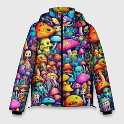 Мужская зимняя куртка Кислотные психоделические грибы