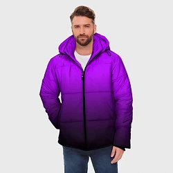 Куртка зимняя мужская Градиент фиолетово-чёрный, цвет: 3D-черный — фото 2