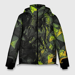 Мужская зимняя куртка Зеленая абстрактная текстура