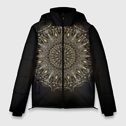 Куртка зимняя мужская Костяная мандала, цвет: 3D-черный