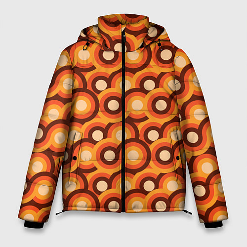 Мужская зимняя куртка Терто текстура с кругами / 3D-Красный – фото 1