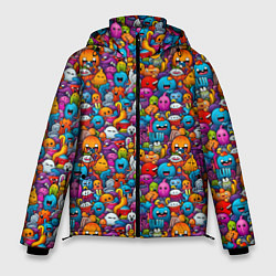Куртка зимняя мужская Маленькие монстрики, цвет: 3D-светло-серый