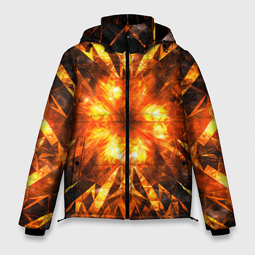 Мужская зимняя куртка Fire abstract / 3D-Красный – фото 1