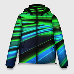 Мужская зимняя куртка Green geometry abstract