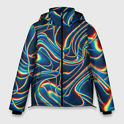 Мужская зимняя куртка Abstract waves