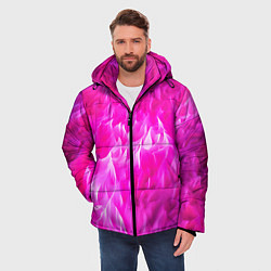 Куртка зимняя мужская Pink texture, цвет: 3D-черный — фото 2