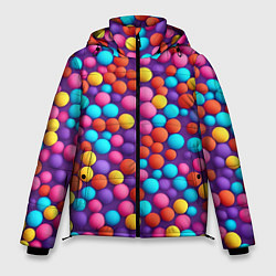 Мужская зимняя куртка Паттерн разноцветные шарики - нейросеть