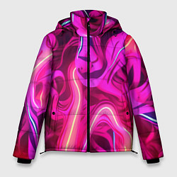 Мужская зимняя куртка Pink neon abstract