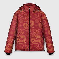 Мужская зимняя куртка Dragon red pattern