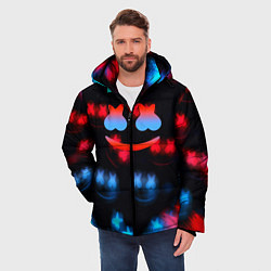 Куртка зимняя мужская Marshmello skibidi dob dob, цвет: 3D-красный — фото 2