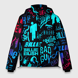 Куртка зимняя мужская Billie Eilish neon pattern, цвет: 3D-красный