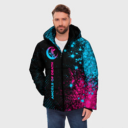 Куртка зимняя мужская Angels of Death - neon gradient: по-вертикали, цвет: 3D-черный — фото 2