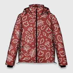 Мужская зимняя куртка Осень - бордовый 2