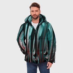 Куртка зимняя мужская Металлический рельеф, цвет: 3D-красный — фото 2