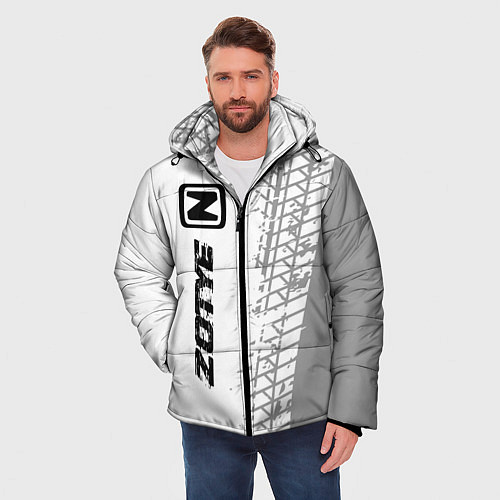 Мужская зимняя куртка Zotye speed на светлом фоне со следами шин: по-вер / 3D-Черный – фото 3