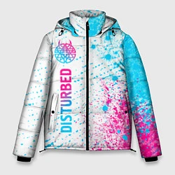 Куртка зимняя мужская Disturbed neon gradient style: по-вертикали, цвет: 3D-черный