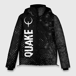 Куртка зимняя мужская Quake glitch на темном фоне: по-вертикали, цвет: 3D-черный