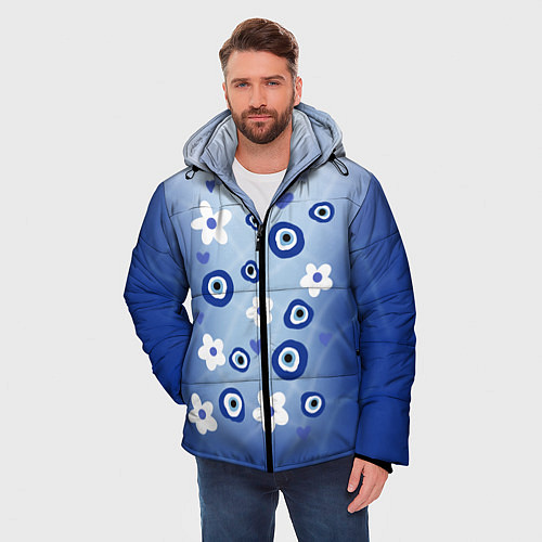 Мужская зимняя куртка Незабудка / 3D-Черный – фото 3