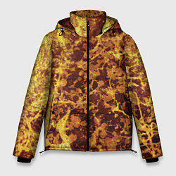 Мужская зимняя куртка Абстракция - желтый антрацит