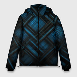 Мужская зимняя куртка Тёмно-синяя шотландская клетка
