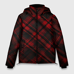 Мужская зимняя куртка Тёмно-красная шотландская клетка