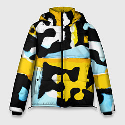 Куртка зимняя мужская Абстрактная композиция, цвет: 3D-черный