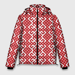 Куртка зимняя мужская Макошь - славянские обережные узоры, цвет: 3D-светло-серый