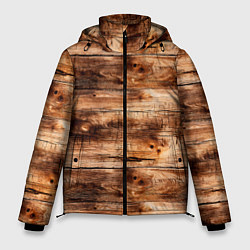 Куртка зимняя мужская Старая деревянная обшивка, цвет: 3D-черный