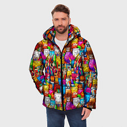 Куртка зимняя мужская Набор художника, цвет: 3D-черный — фото 2