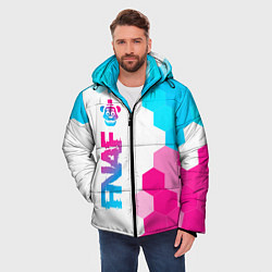 Куртка зимняя мужская FNAF neon gradient style по-вертикали, цвет: 3D-черный — фото 2