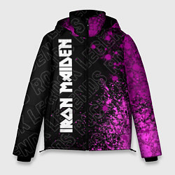 Куртка зимняя мужская Iron Maiden rock legends по-вертикали, цвет: 3D-черный