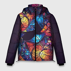 Куртка зимняя мужская Декоративный абстрактный узор, цвет: 3D-светло-серый