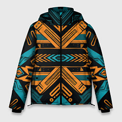 Мужская зимняя куртка Геометрический узор в стиле ацтеков