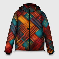 Мужская зимняя куртка Разноцветная клетка в шотландском стиле